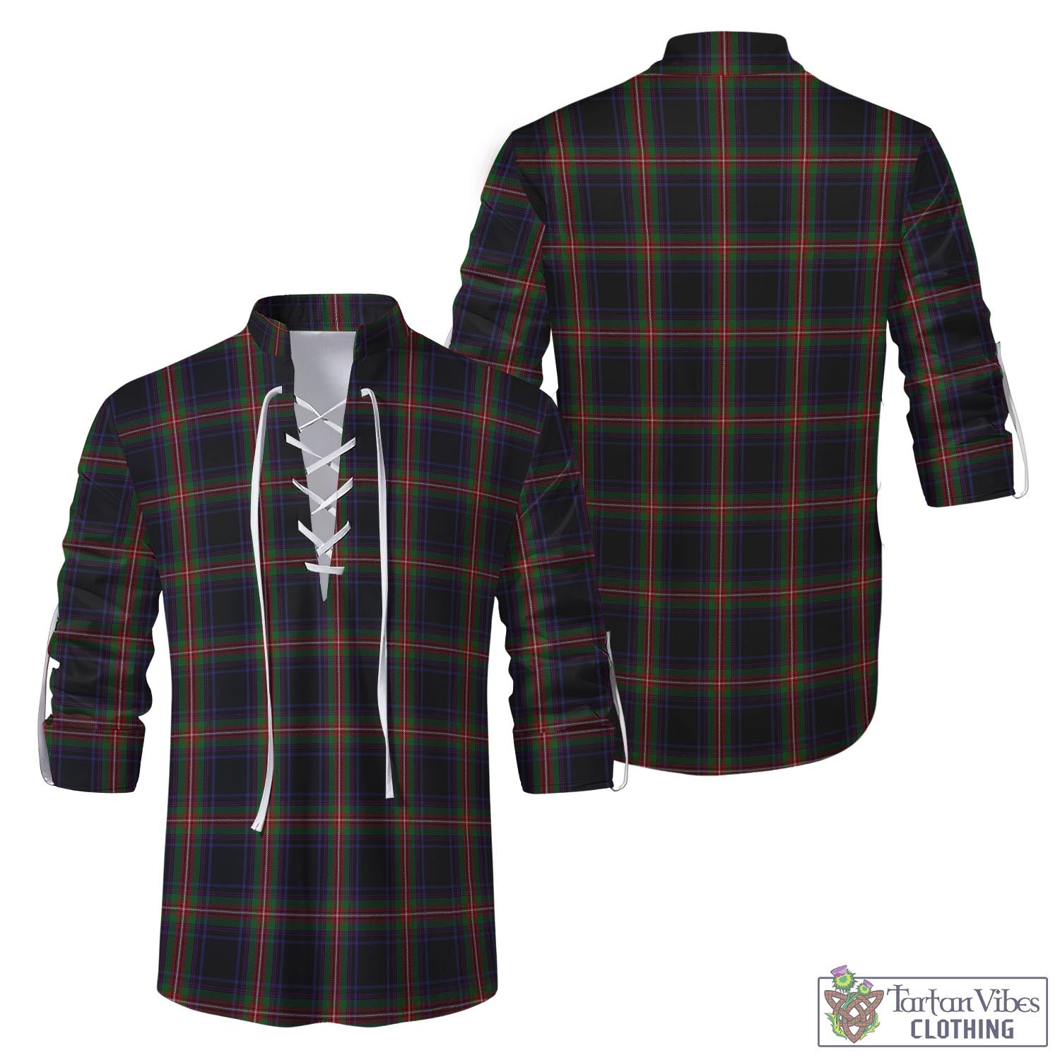 Tartan Vibes Clothing Watt Tartan Men's Scottish Traditional Jacobite Ghillie Kilt Shirt