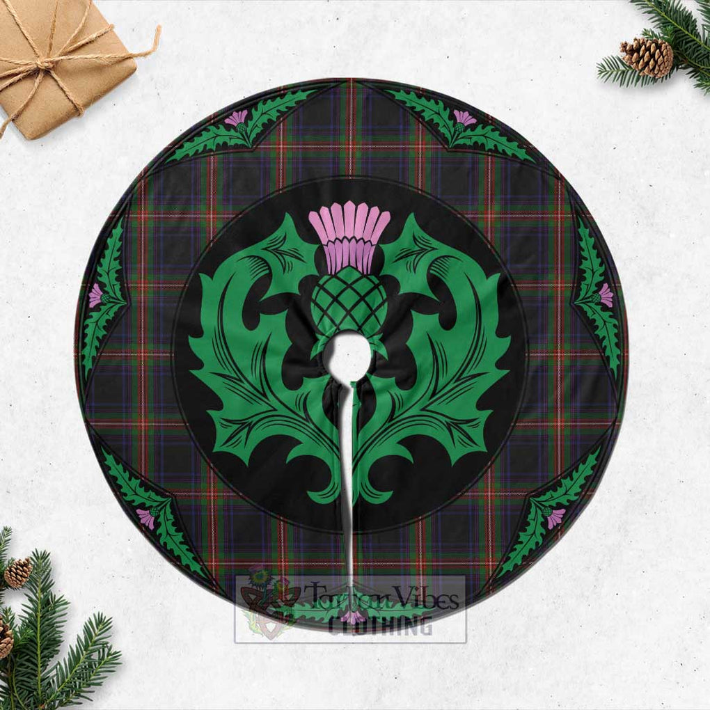 Tartan Vibes Clothing Watt Tartan Christmas Tree Skirt Scottish Thistle Style