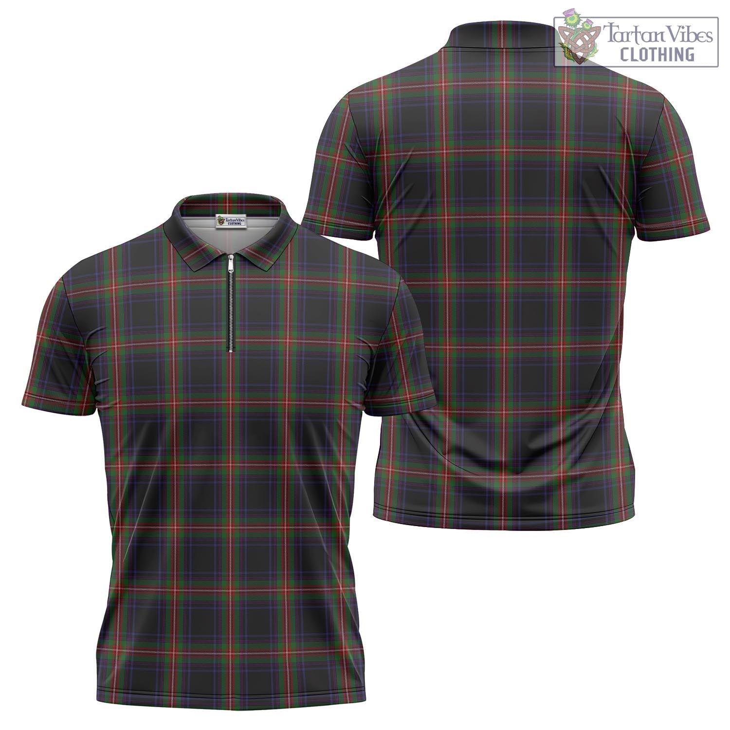 Tartan Vibes Clothing Watt Tartan Zipper Polo Shirt