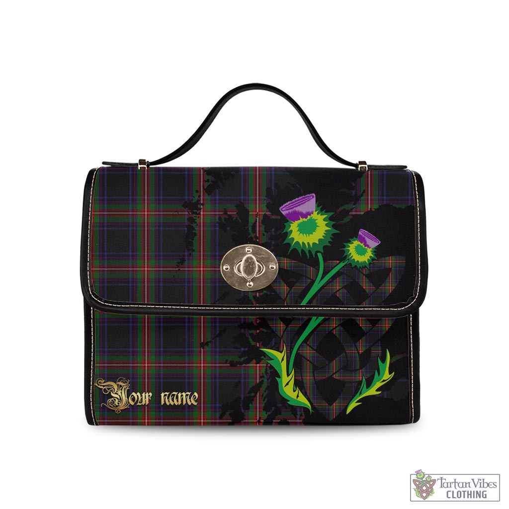 Tartan Vibes Clothing Watt Tartan Waterproof Canvas Bag with Scotland Map and Thistle Celtic Accents