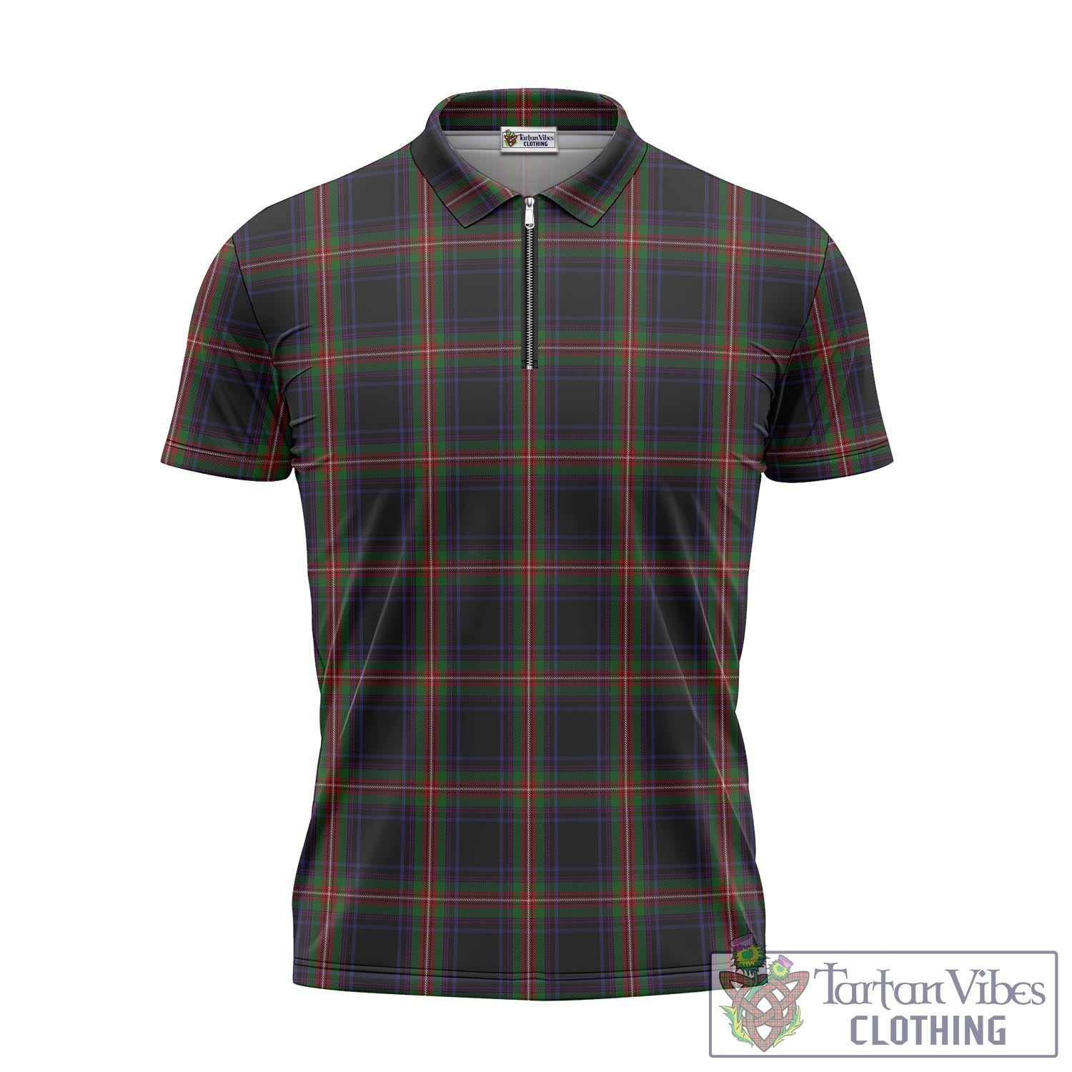 Tartan Vibes Clothing Watt Tartan Zipper Polo Shirt