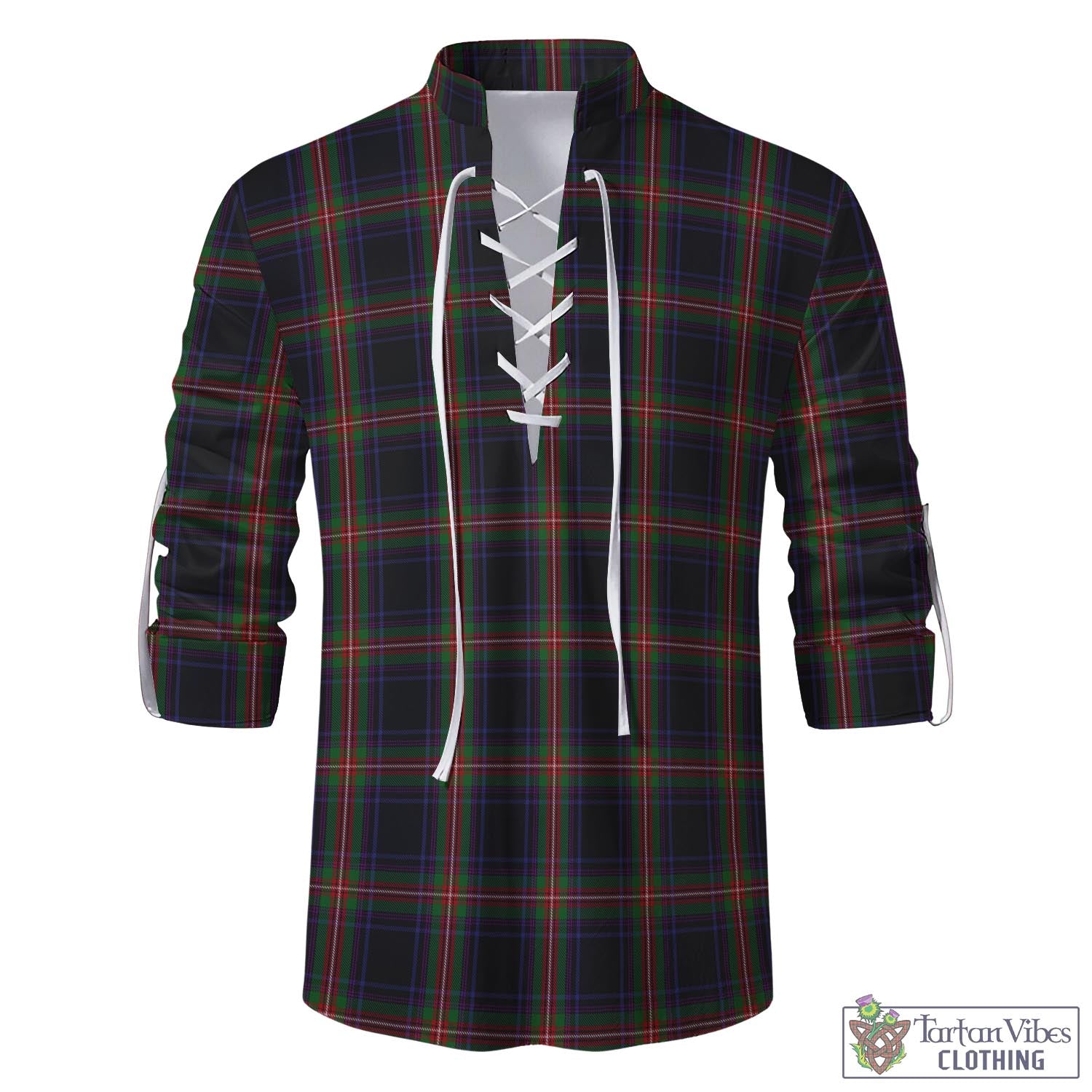 Tartan Vibes Clothing Watt Tartan Men's Scottish Traditional Jacobite Ghillie Kilt Shirt