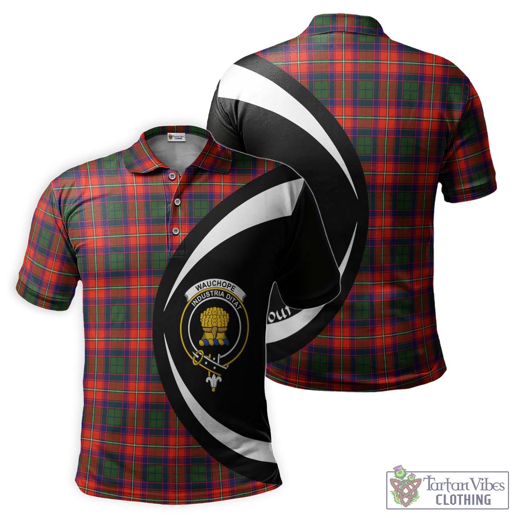 Wauchope Tartan Men's Polo Shirt with Family Crest Circle Style Kid - Tartan Vibes Clothing