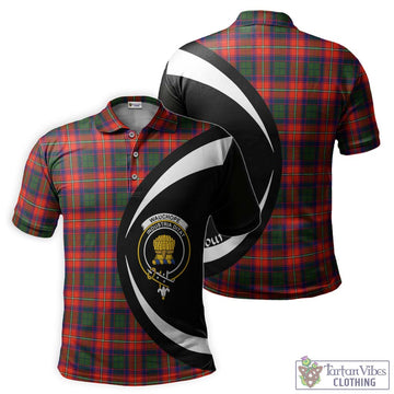 Wauchope Tartan Men's Polo Shirt with Family Crest Circle Style