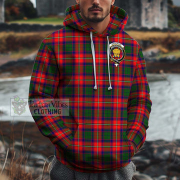 Wauchope Tartan Cotton Hoodie with Family Crest