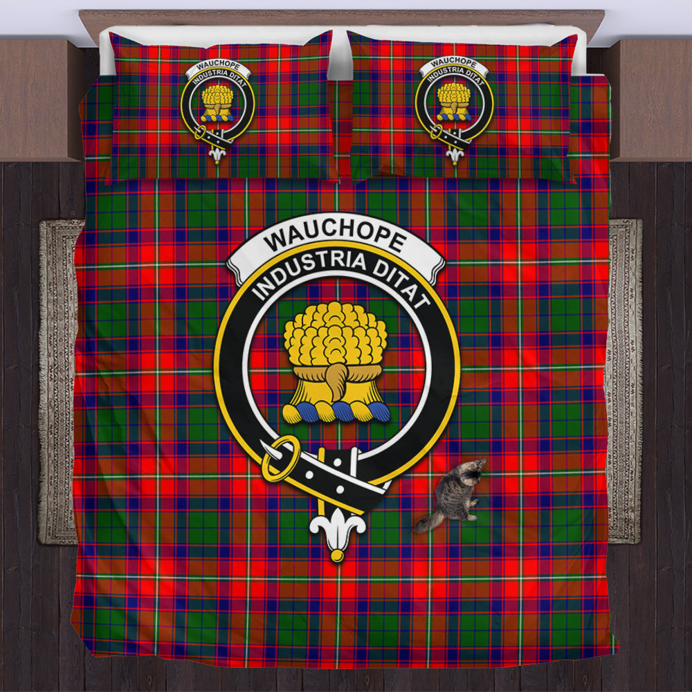 Wauchope Tartan Bedding Set with Family Crest US Bedding Set - Tartan Vibes Clothing