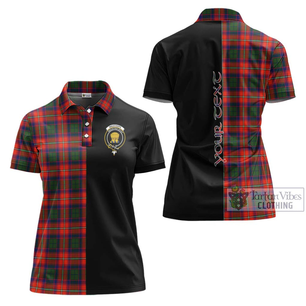 Wauchope Tartan Women's Polo Shirt with Family Crest and Half Of Me Style Women - Tartanvibesclothing Shop