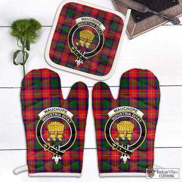 Wauchope Tartan Combo Oven Mitt & Pot-Holder with Family Crest