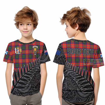 Wauchope Crest Tartan Kid T-Shirt with New Zealand Silver Fern Half Style