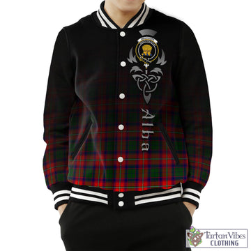 Wauchope Tartan Baseball Jacket Featuring Alba Gu Brath Family Crest Celtic Inspired