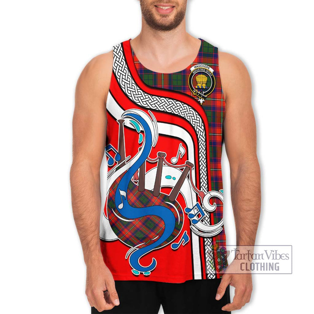 Wauchope Tartan Men's Tank Top with Epic Bagpipe Style Men - Tartanvibesclothing Shop