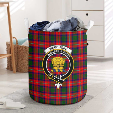 Wauchope Tartan Laundry Basket with Family Crest