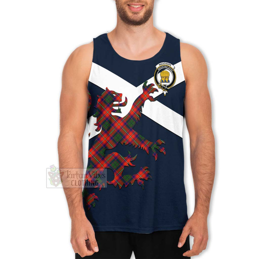 Tartan Vibes Clothing Wauchope Tartan Lion Rampant Men's Tank Top – Proudly Display Your Heritage with Alba Gu Brath and Clan Name