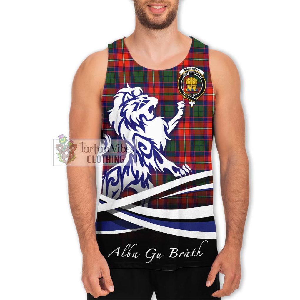 Wauchope Tartan Men's Tank Top with Alba Gu Brath Regal Lion Emblem Men - Tartanvibesclothing Shop