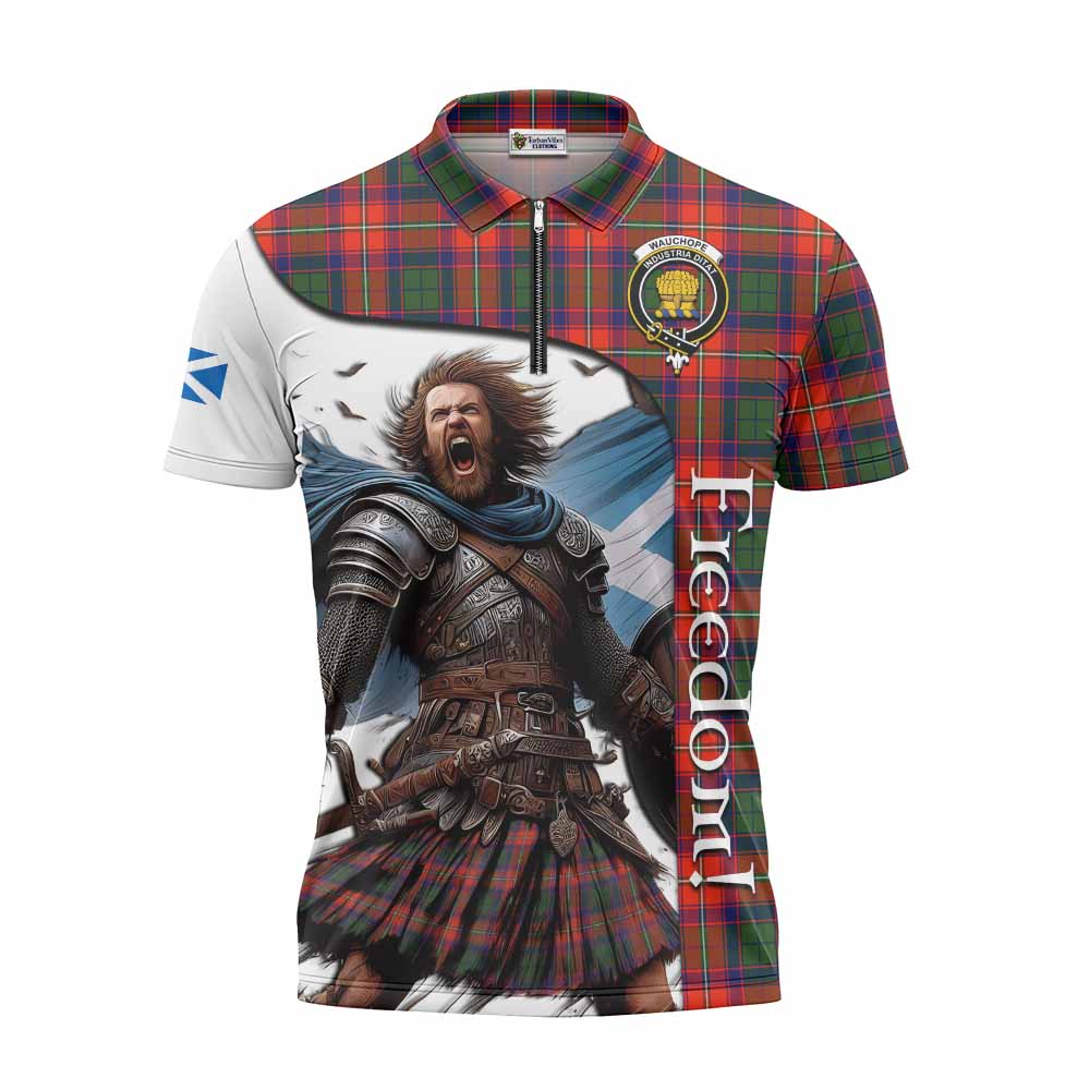 Tartan Vibes Clothing Wauchope Crest Tartan Zipper Polo Shirt Inspired by the Freedom of Scottish Warrior