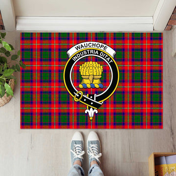 Wauchope Tartan Door Mat with Family Crest