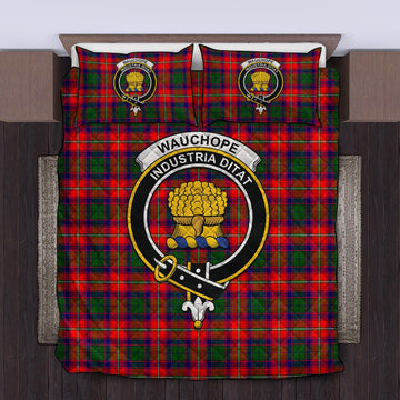 Wauchope Tartan Quilt Bed Set with Family Crest