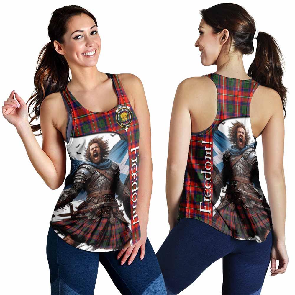 Tartan Vibes Clothing Wauchope Crest Tartan Women's Racerback Tanks Inspired by the Freedom of Scottish Warrior