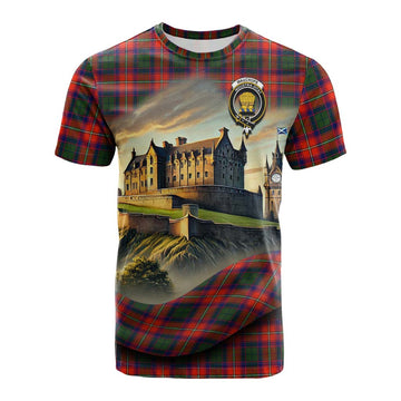 Wauchope Tartan Family Crest Cotton T-shirt with Scottish Ancient Castle Style Kid's Shirt - Tartan Vibes Clothing