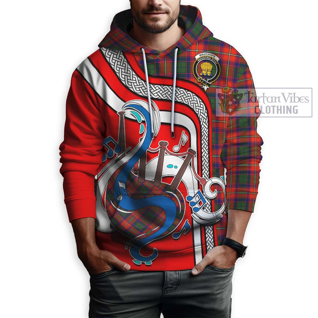 Wauchope Tartan Hoodie with Epic Bagpipe Style Zip Hoodie - Tartanvibesclothing Shop