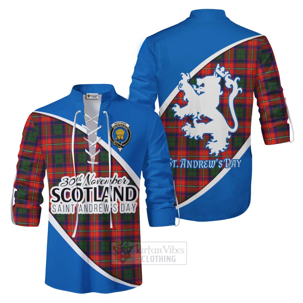 Tartan Vibes Clothing Wauchope Family Crest Tartan Ghillie Kilt Shirt Celebrate Saint Andrew's Day in Style