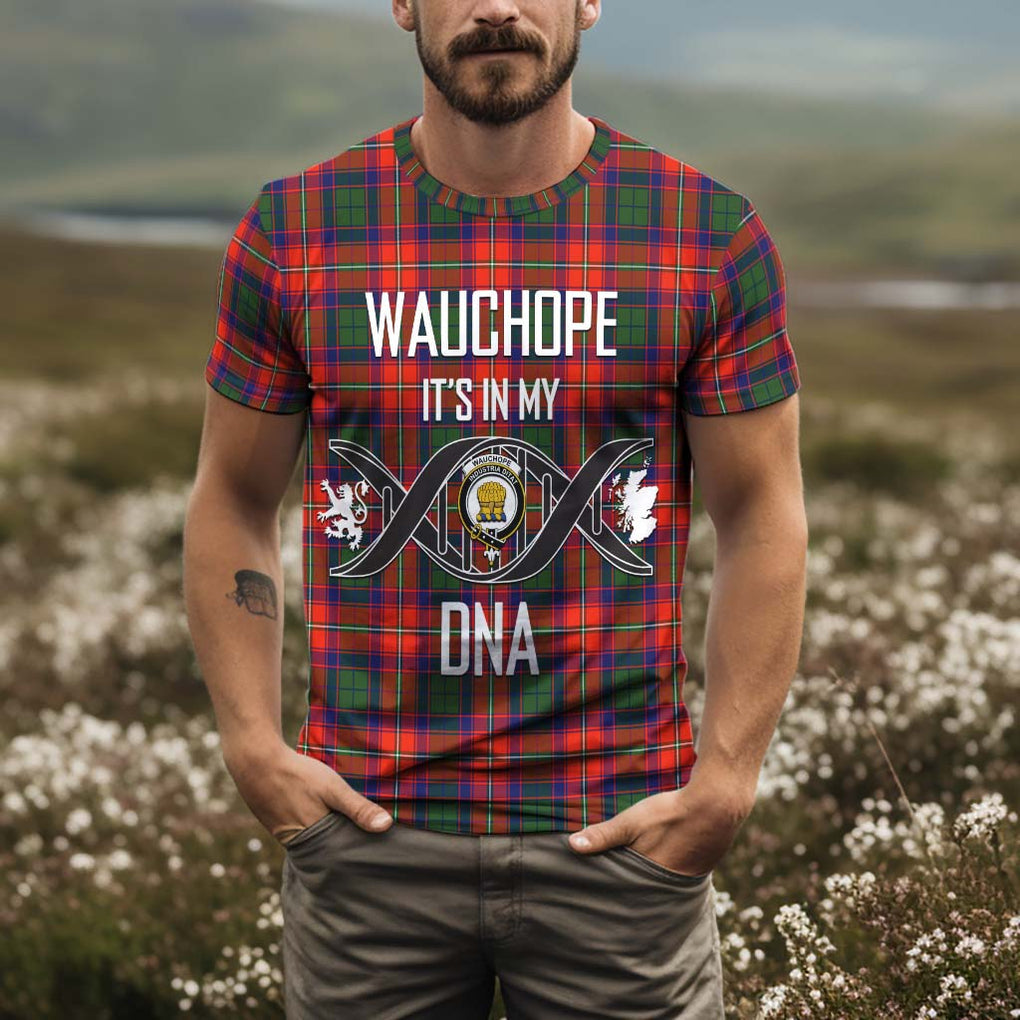 Wauchope Tartan T-Shirt with Family Crest DNA In Me Style Kid's Shirt - Tartan Vibes Clothing