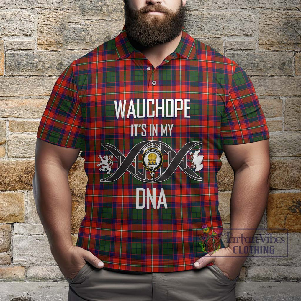 Wauchope Tartan Polo Shirt with Family Crest DNA In Me Style Kid - Tartanvibesclothing Shop