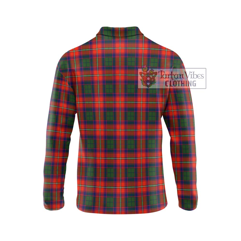 Wauchope Tartan Long Sleeve Polo Shirt with Family Crest DNA In Me Style - Tartanvibesclothing Shop