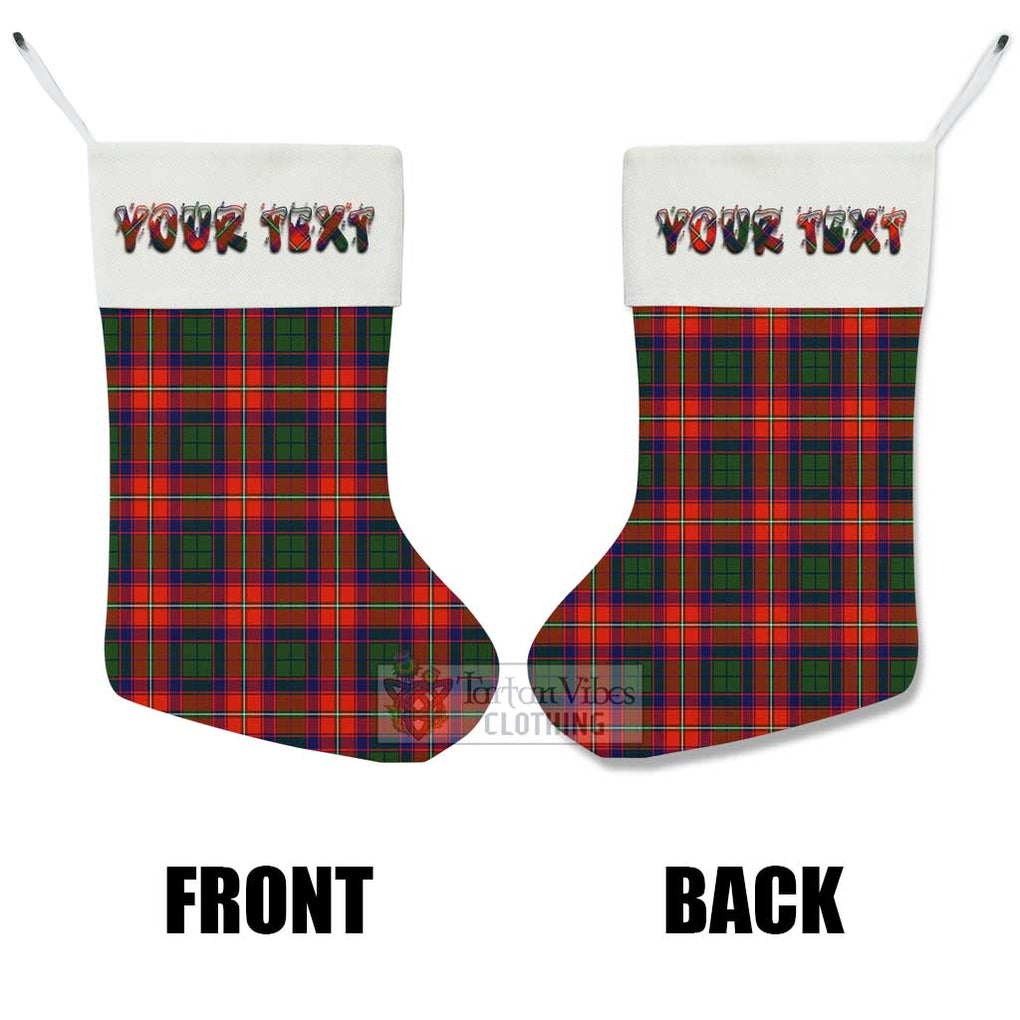 Tartan Vibes Clothing Wauchope Tartan Christmas Stocking with Personalized Text