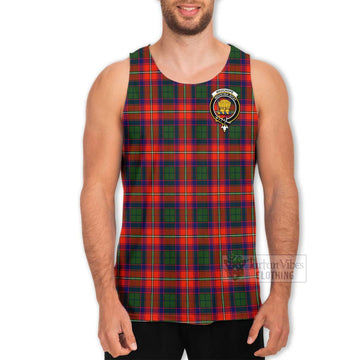 Wauchope Tartan Men's Tank Top with Family Crest Celtic Skull Style