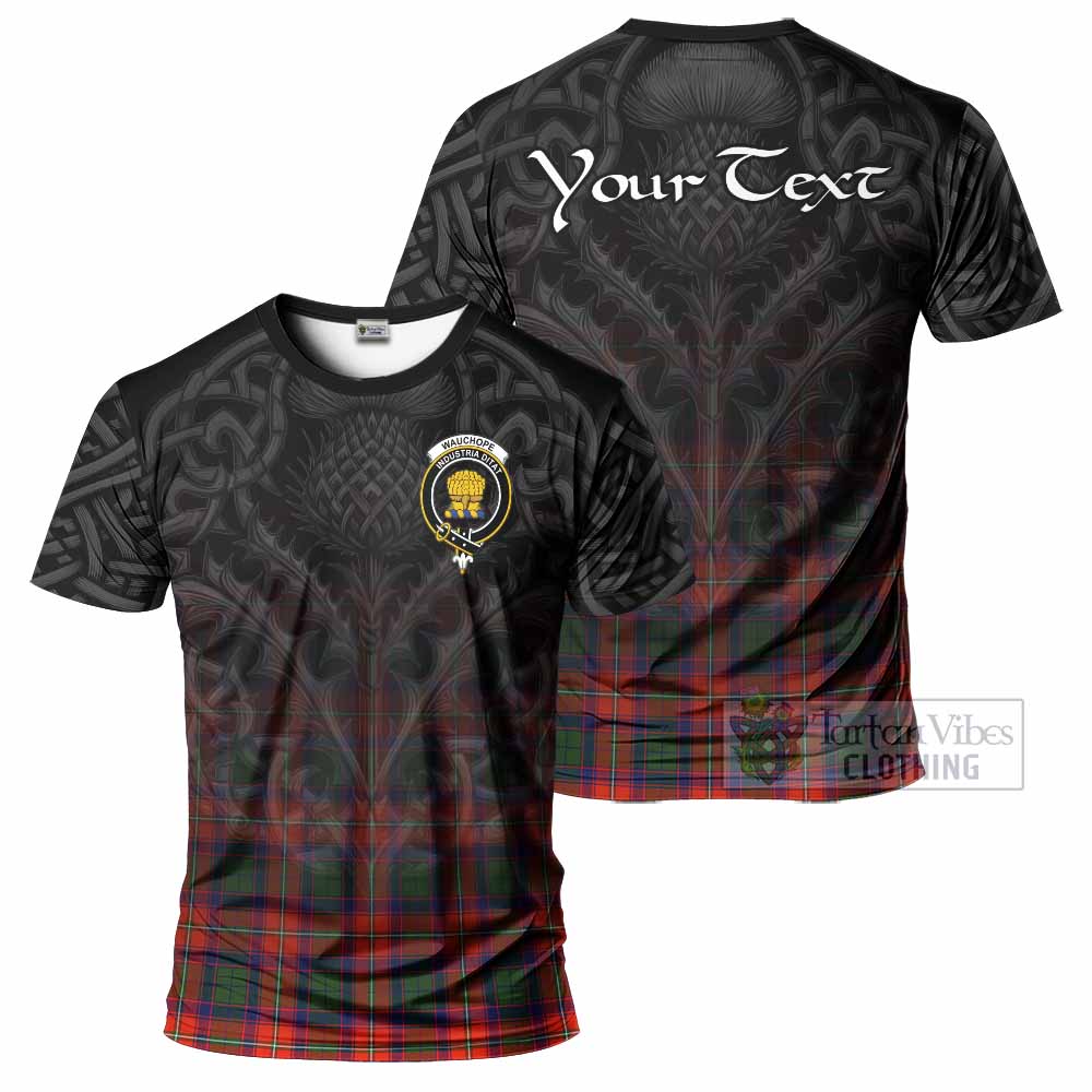 Tartan Vibes Clothing Wauchope Tartan T-Shirt with Family Crest Celtic Thistle Vibes