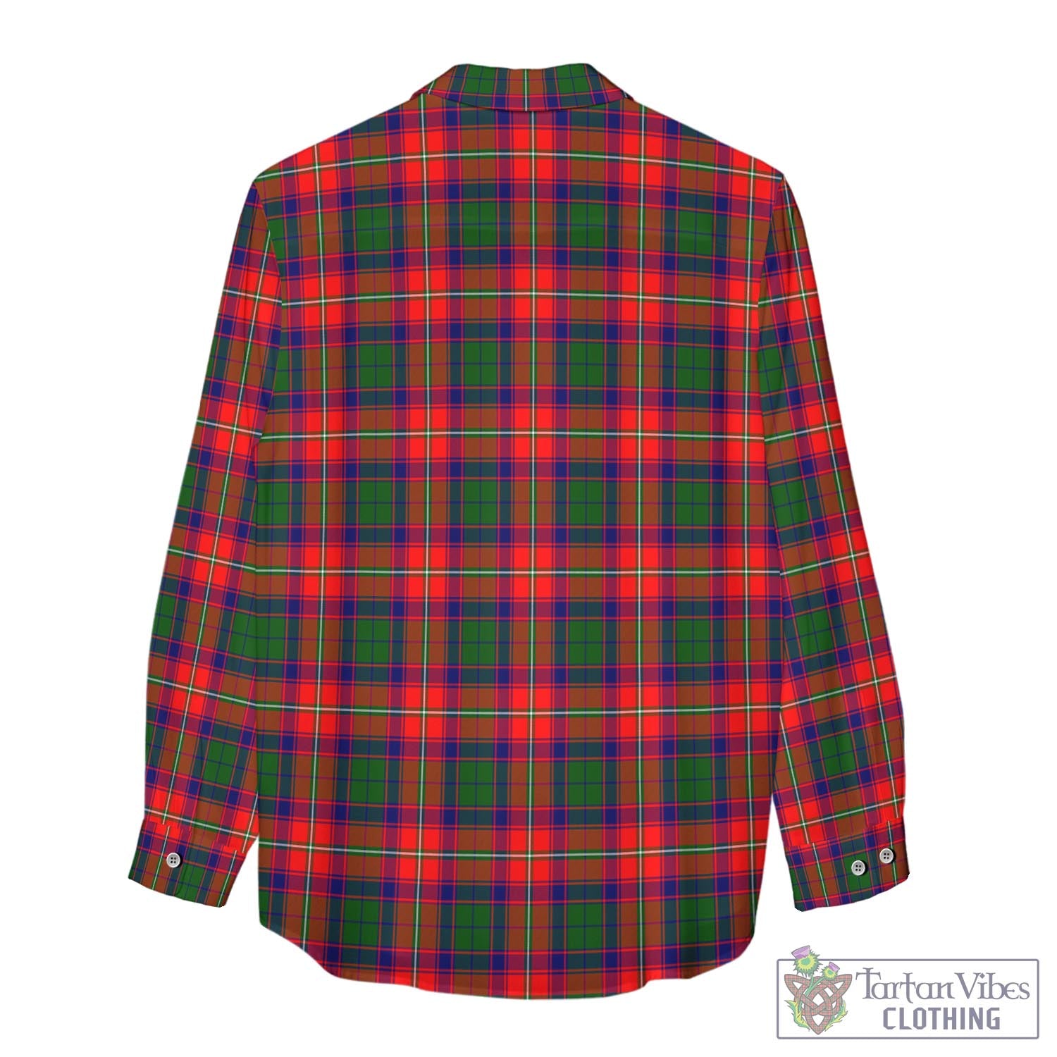 Tartan Vibes Clothing Wauchope Tartan Womens Casual Shirt with Family Crest