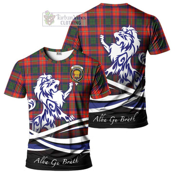 Wauchope Tartan Cotton T-shirt with Alba Gu Brath Regal Lion Emblem