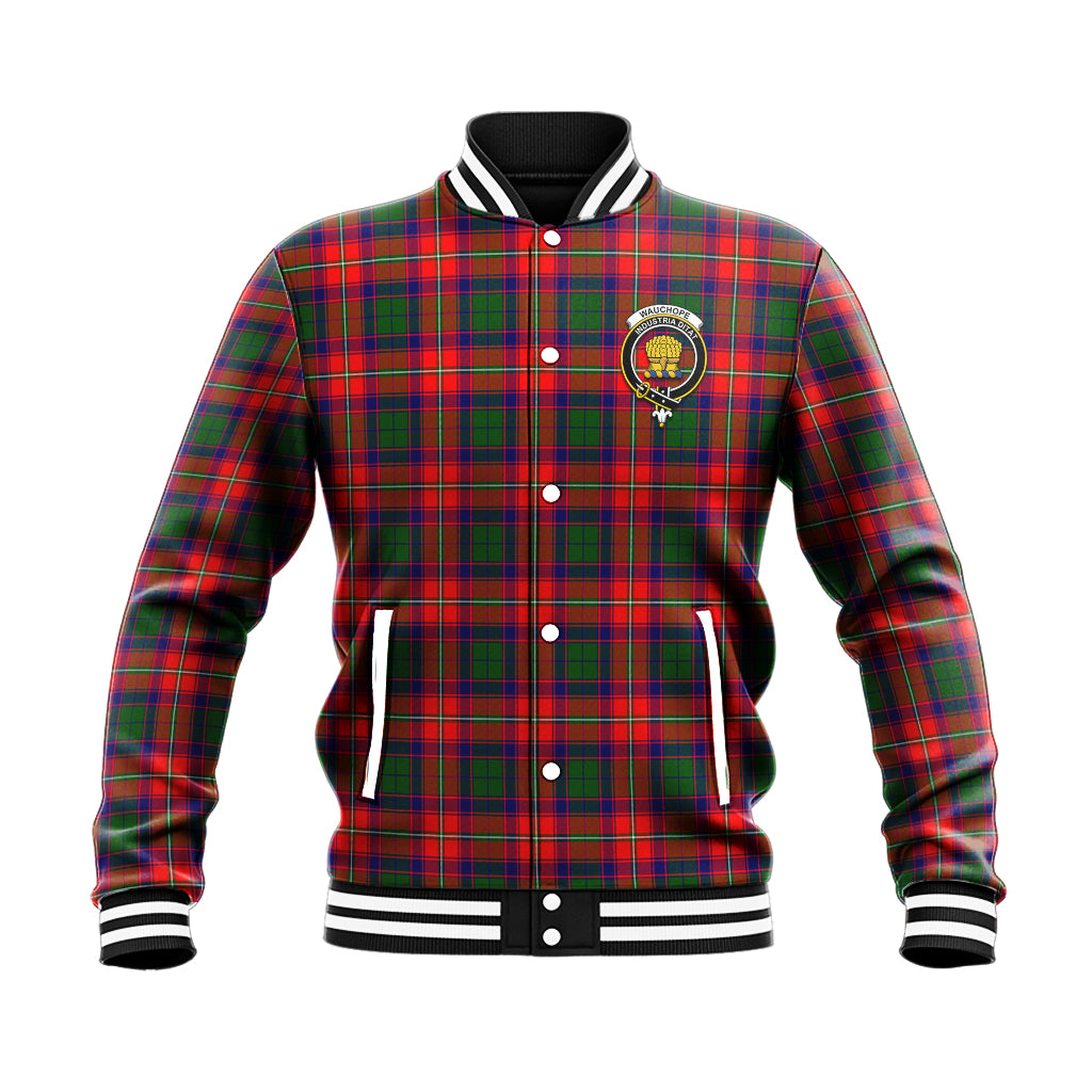 Wauchope Tartan Baseball Jacket with Family Crest - Tartan Vibes Clothing