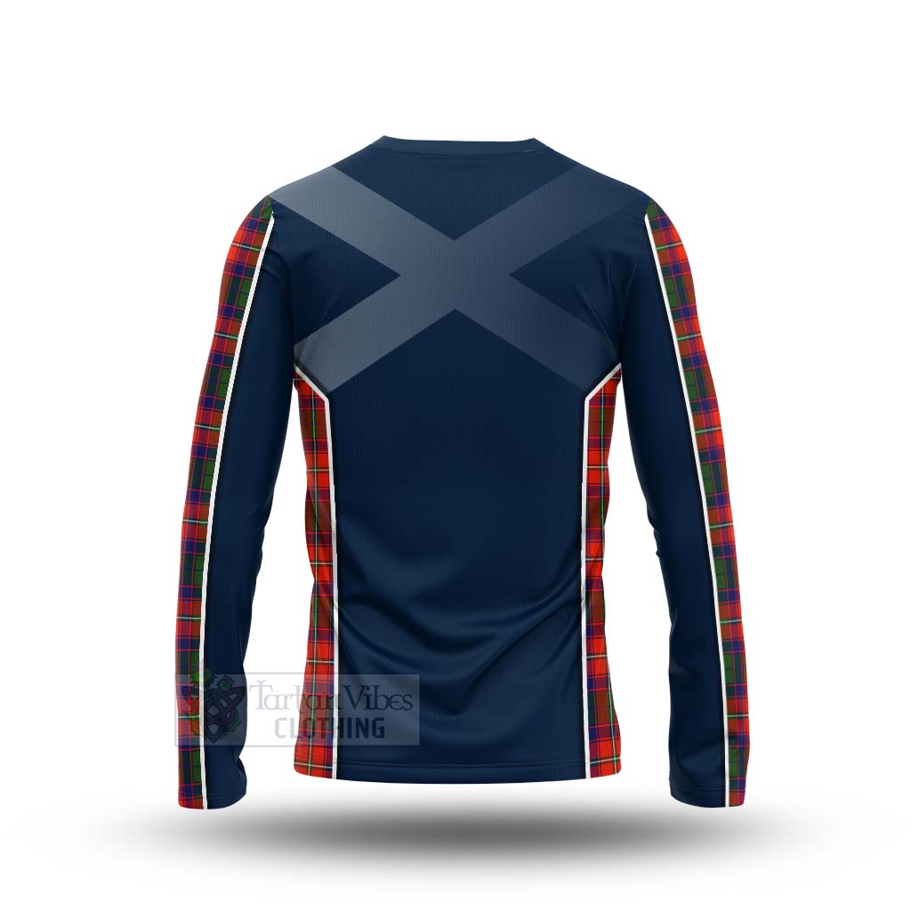 Tartan Vibes Clothing Wauchope Tartan Long Sleeve T-Shirt with Family Crest and Scottish Thistle Vibes Sport Style