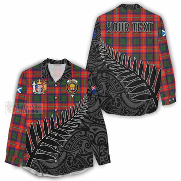 Wauchope Crest Tartan Women's Casual Shirt with New Zealand Silver Fern Half Style