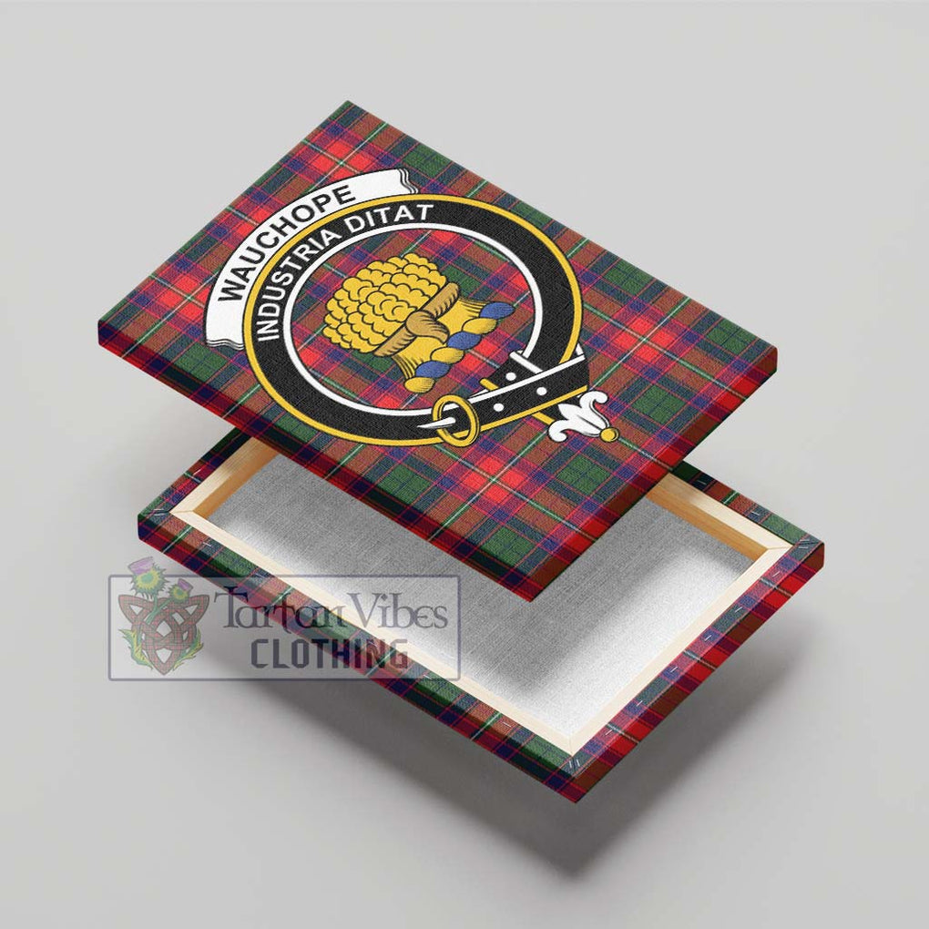 Wauchope Tartan Canvas Print Wall Art with Family Crest - Tartan Vibes Clothing