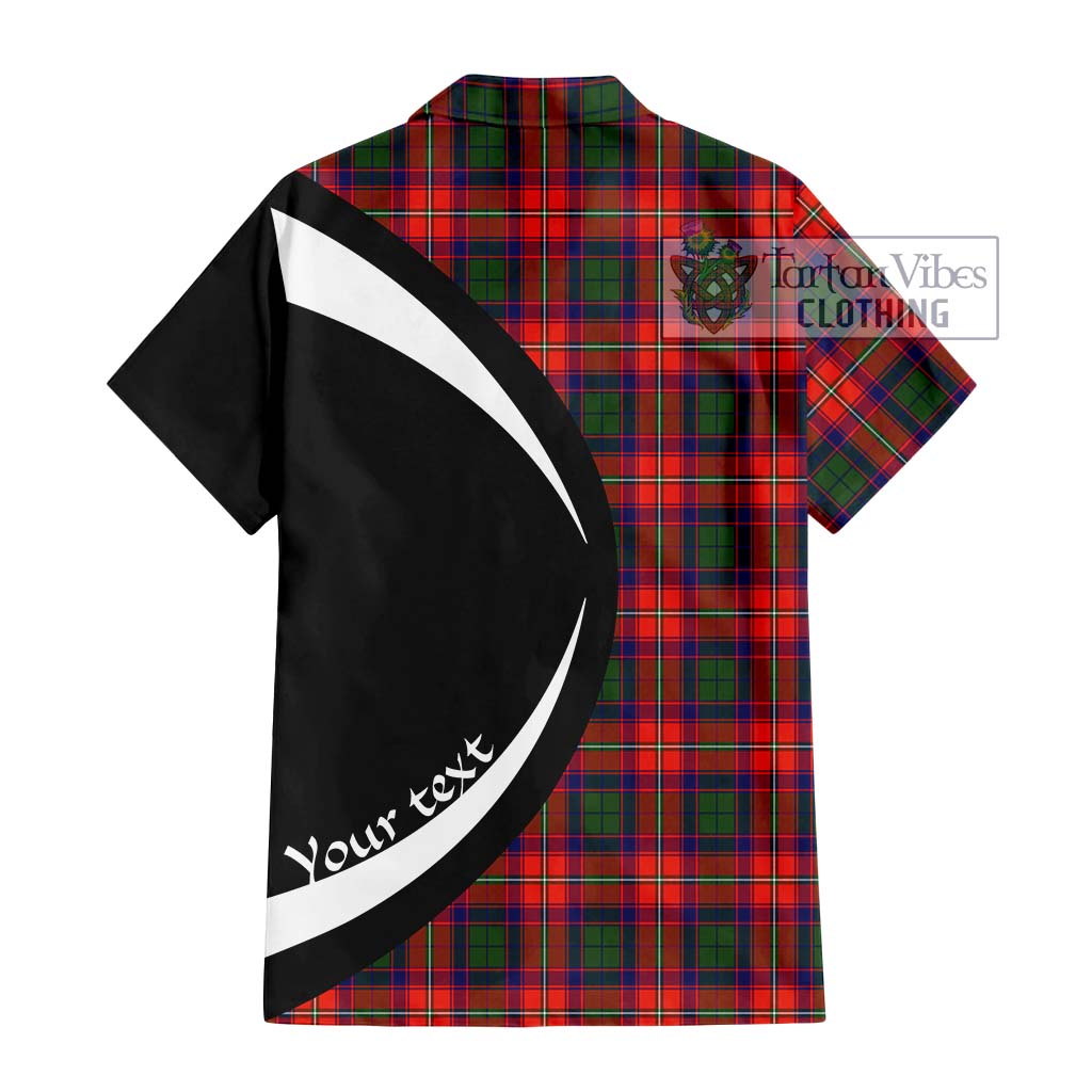 Tartan Vibes Clothing Wauchope Tartan Short Sleeve Button Up with Family Crest Circle Style