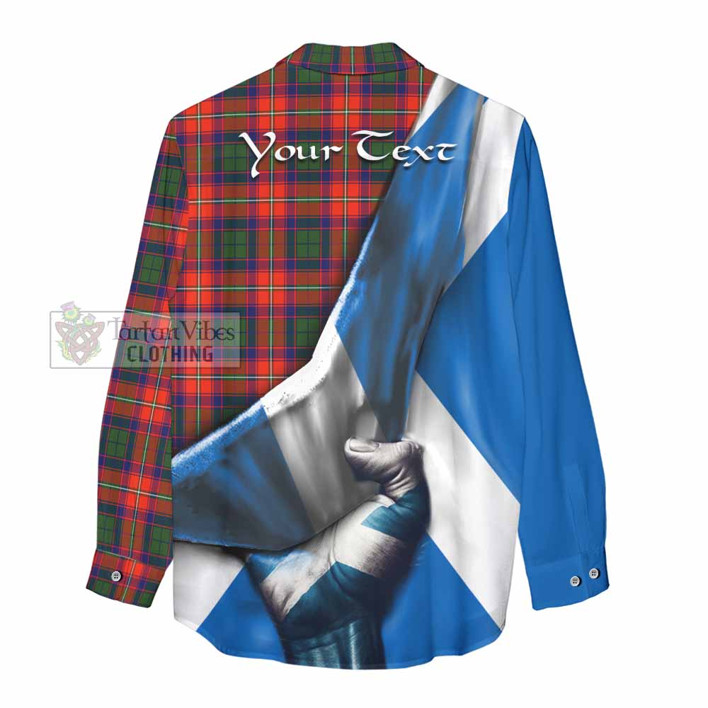 Tartan Vibes Clothing Wauchope Tartan Women's Casual Shirt with Family Crest Scotland Patriotic Style