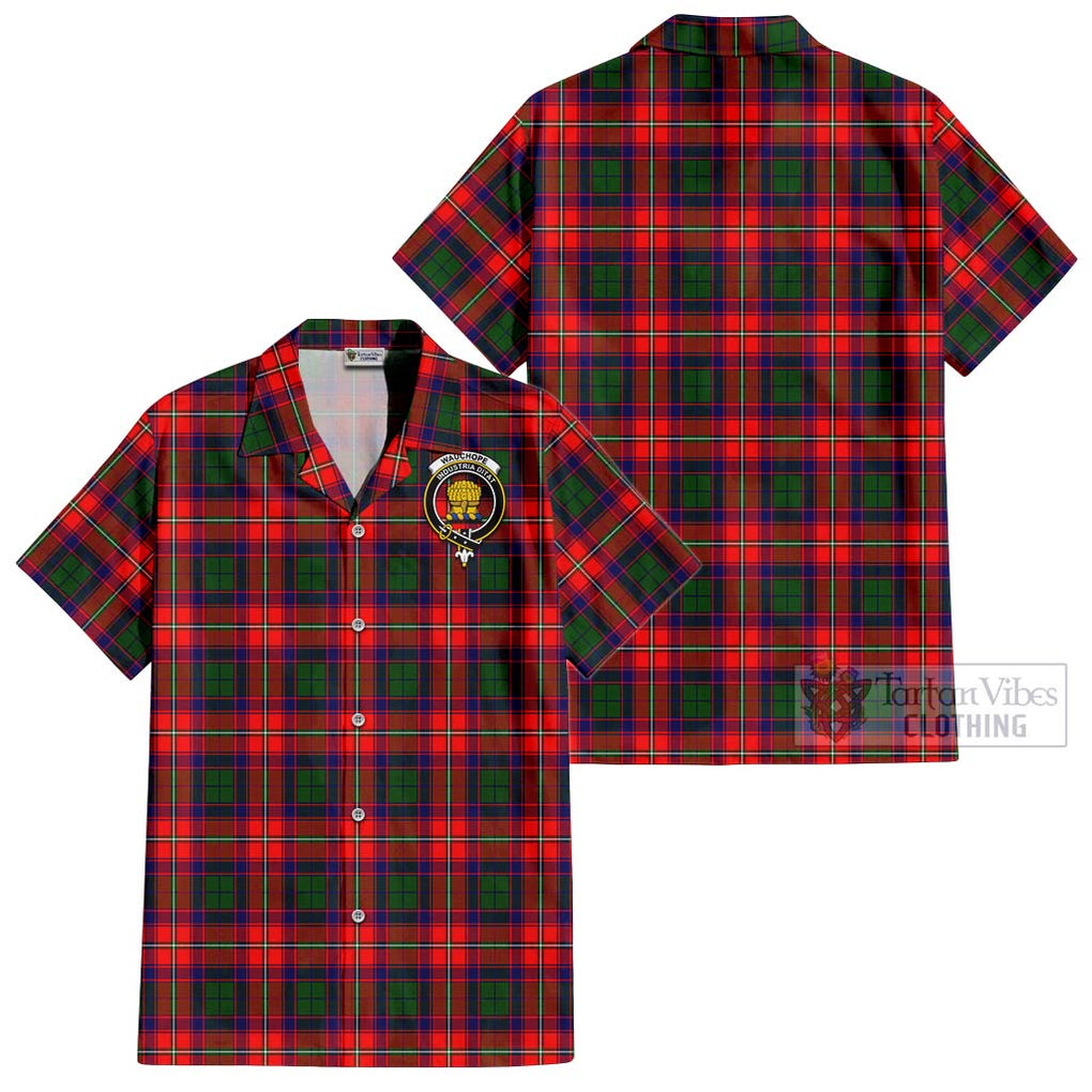 Wauchope Tartan Cotton Hawaiian Shirt with Family Crest Kid - Tartan Vibes Clothing