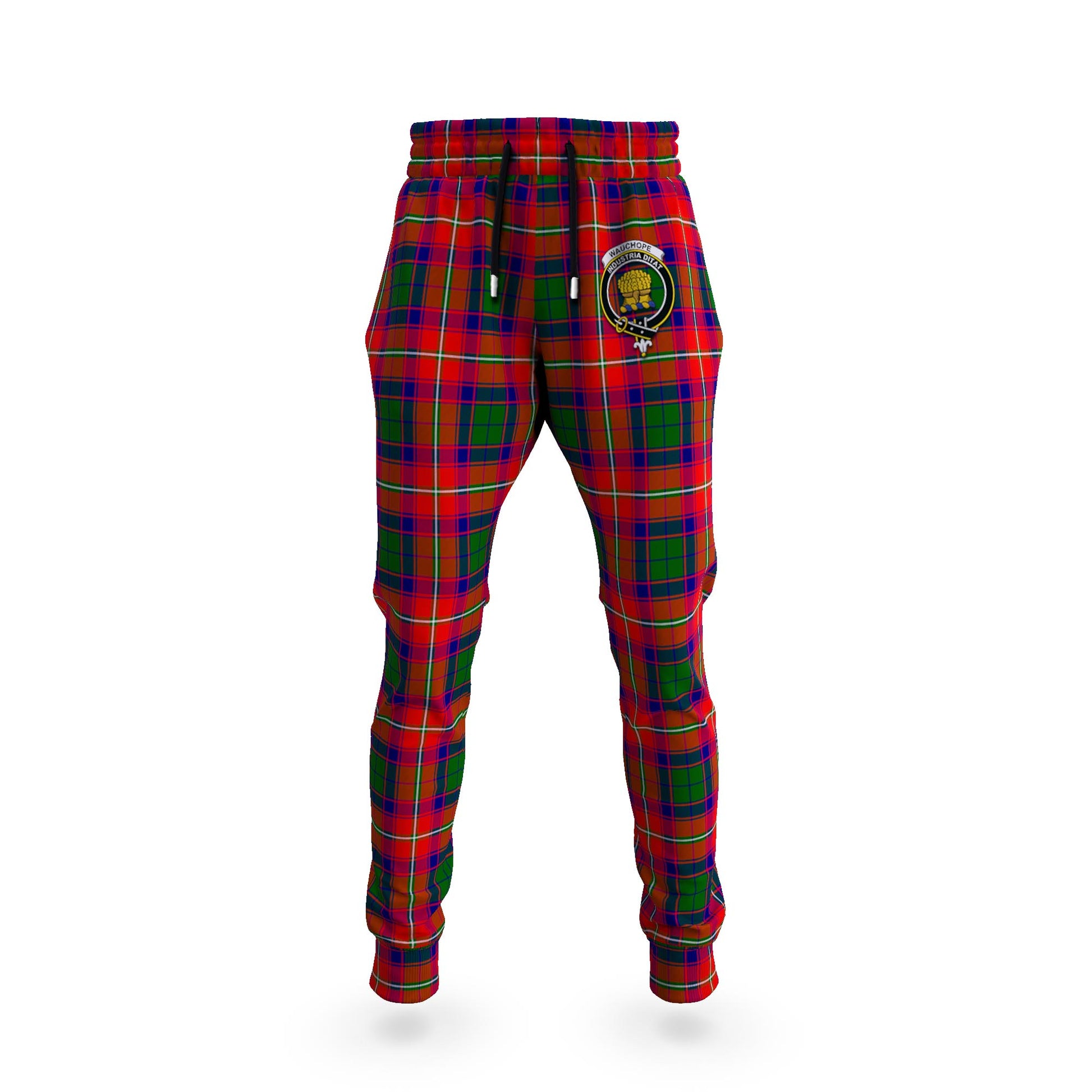 Wauchope Tartan Joggers Pants with Family Crest 5XL - Tartan Vibes Clothing