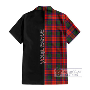 Wauchope Tartan Short Sleeve Button Shirt with Family Crest and Half Of Me Style