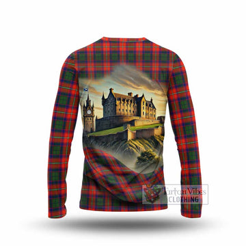 Wauchope Tartan Family Crest Long Sleeve T-Shirt with Scottish Ancient Castle Style - Tartan Vibes Clothing