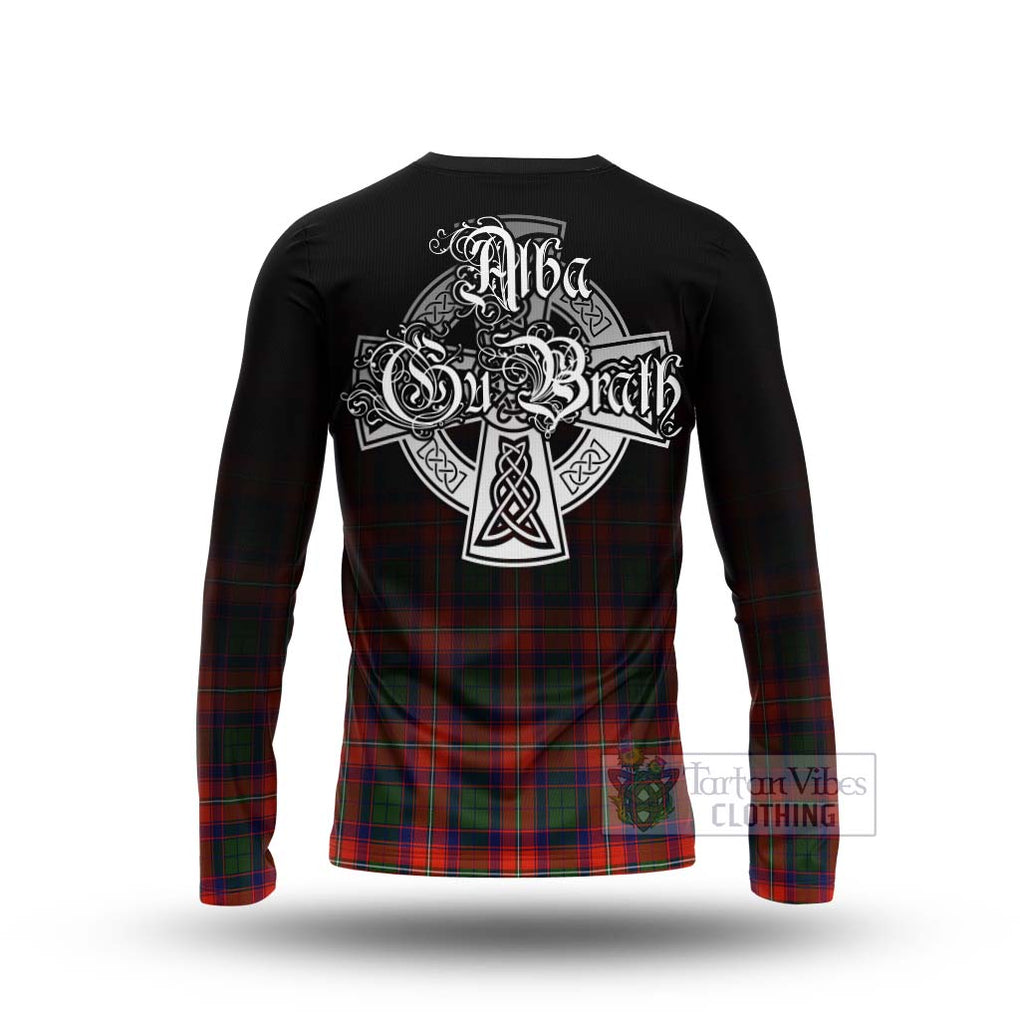 Tartan Vibes Clothing Wauchope Tartan Long Sleeve T-Shirt Featuring Alba Gu Brath Family Crest Celtic Inspired