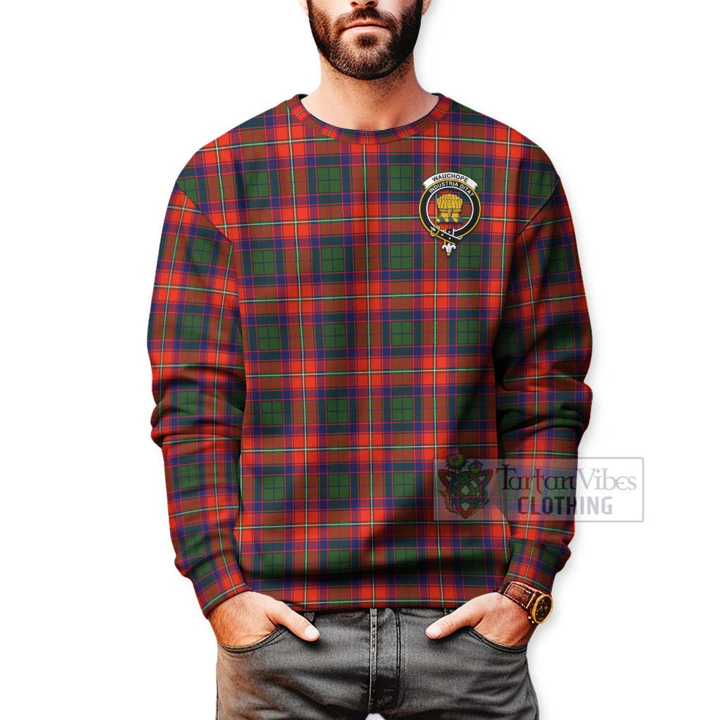 Tartan Vibes Clothing Wauchope Tartan Sweatshirt with Family Crest Celtic Skull Style