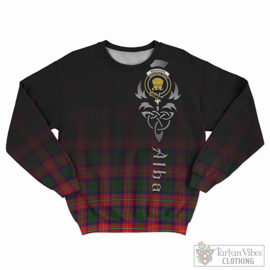 Tartan Vibes Clothing Wauchope Tartan Sweatshirt Featuring Alba Gu Brath Family Crest Celtic Inspired