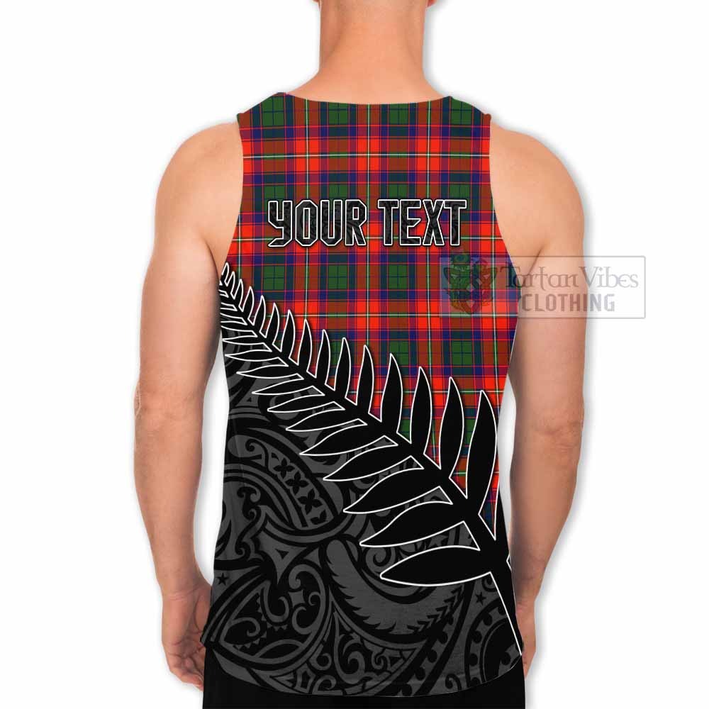 Tartan Vibes Clothing Wauchope Crest Tartan Men's Tank Top with New Zealand Silver Fern Half Style