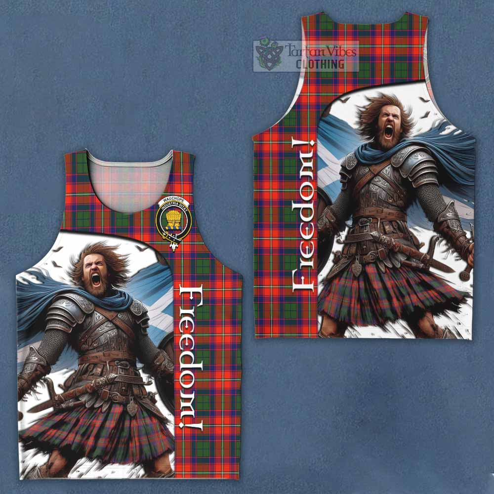 Tartan Vibes Clothing Wauchope Crest Tartan Men's Tank Top Inspired by the Freedom of Scottish Warrior