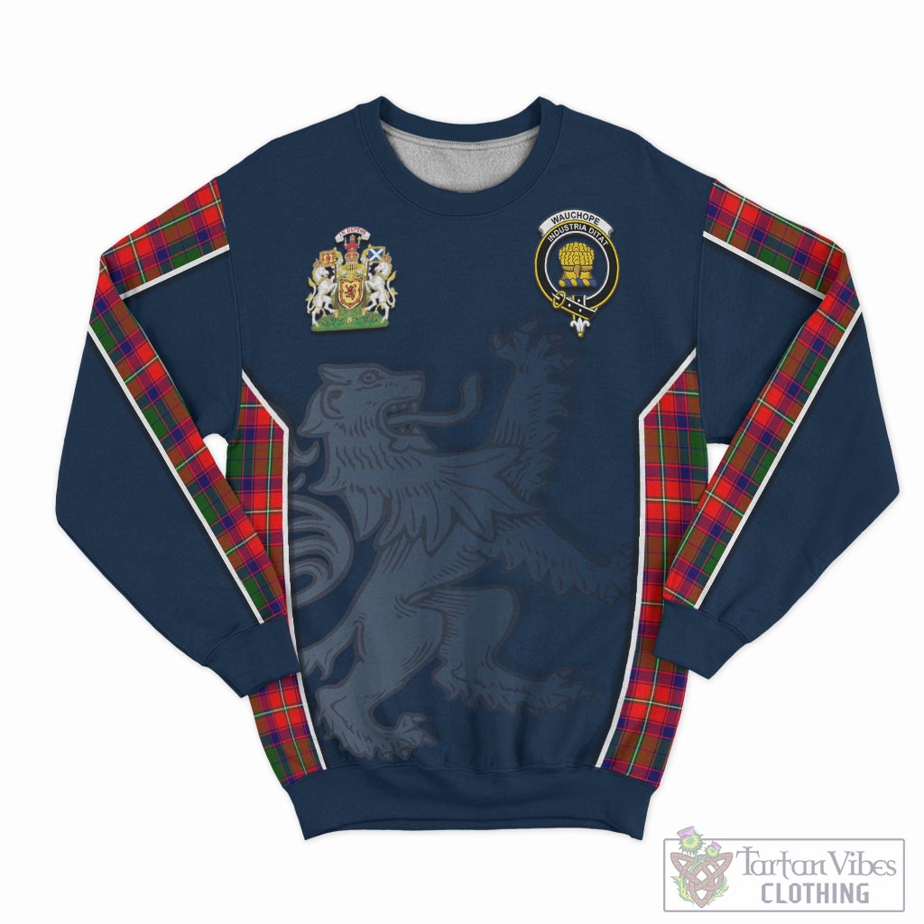 Tartan Vibes Clothing Wauchope Tartan Sweater with Family Crest and Lion Rampant Vibes Sport Style