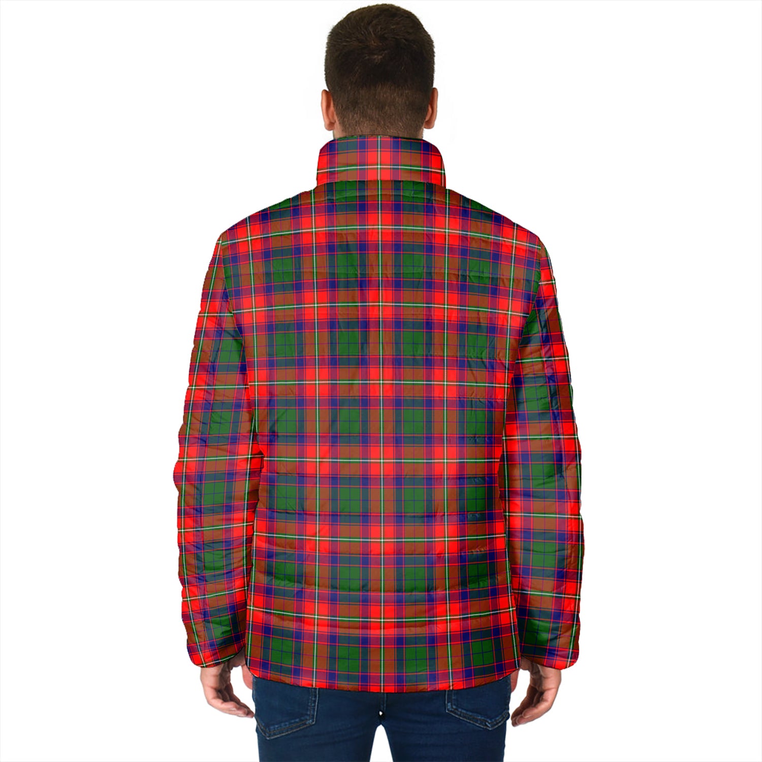 Wauchope Tartan Padded Jacket with Family Crest - Tartan Vibes Clothing